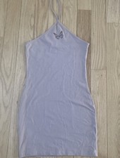 Vestido DIVIDED BY H&M Taupe Butterfly Body Con Halter tamanho P comprar usado  Enviando para Brazil