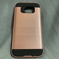 Capa protetora rígida preta rosa borda para Samsung Galaxy S7/S7 comprar usado  Enviando para Brazil