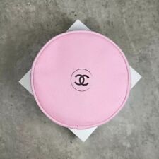 Usado, Bolsa de maquiagem redonda rosa bebê GWP Chanel com bolsa de papel Chanel comprar usado  Enviando para Brazil