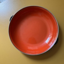 Prato de esmalte vintage MCM Emo Celje esmalte com alças panela de 10,5" feita na Iugoslávia, usado comprar usado Prato de esmalte vintage MCM Emo Celje esmalte com alças panela de 10,5" feita na Iugoslávia, usado comprar usado  Enviando para Brazil