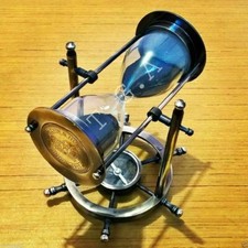 Clessidra nautico vittoriano marino in ottone sabbia timer con bussola a... comprar usado  Enviando para Brazil