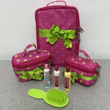 "Equipaje de viaje Our Generation 18"" rosa y verde más accesorios de belleza" segunda mano  Embacar hacia Mexico
