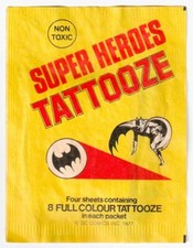 1-British 1977 Letraset DC Super Heroes Tatuagem Ação Transferências Pacote 8 tatuagens comprar usado  Enviando para Brazil