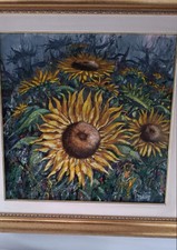 Olio tela girasoli usato  Roma