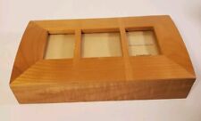 Caja de almacenamiento de fotos de madera para caja y barril 10 × 6 × 2 tapa superior deslizante 3 ranuras para fotos segunda mano  Embacar hacia Mexico