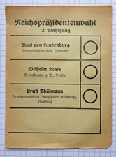 Reichspräsident wahl hindenbu gebraucht kaufen  Rostock