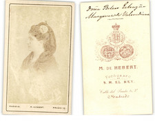 De Hebet, Madrid, Dona Belen Echagüe, marquise de Valendiano Vintage albumen pri comprar usado  Enviando para Brazil