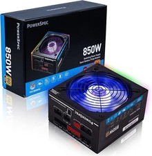 Fonte de alimentação ATX totalmente modular PowerSpec PSX 850GFM 850W 80+ dourada | Iluminação RGB comprar usado  Enviando para Brazil