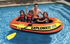 Conjunto de barco inflável Intex Explorer 300 3 pessoas com remos franceses e bomba de ar comprar usado  Enviando para Brazil