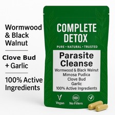 Cápsulas de desintoxicação parasita Cleanse absinto cravo alho noz preta vegano Reino Unido comprar usado  Enviando para Brazil
