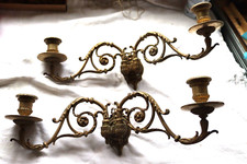 Paire bougeoirs bronze d'occasion  Montmort-Lucy