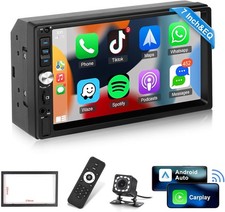 Rádio de carro 2 din com Carplay com fio e Android Auto – Rádio tela sensível ao toque de 7 polegadas com comprar usado Rádio de carro 2 din com Carplay com fio e Android Auto – Rádio tela sensível ao toque de 7 polegadas com comprar usado  Enviando para Brazil