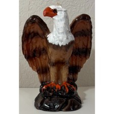 Vela de cera de águila calva América patriótica americana marrón blanco brillante sin usar segunda mano  Embacar hacia Mexico
