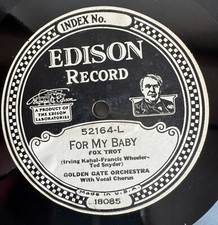 Edison Diamond Disc 52164: For My Baby / Make My Cot comprar usado  Enviando para Brazil