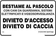 Cartello bestiame pascolo usato  Acate