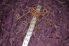 LOTE DE 5 llaves antiguas de hierro acero esqueleto llave cerradura EN ANILLO vintage raro segunda mano  Embacar hacia Mexico