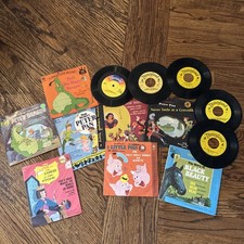 Lot Of 13 Vintage Children's 33 1/3 & 45 RPM Vinyl 7" Disneyland, Peter Pan Puff comprar usado  Enviando para Brazil