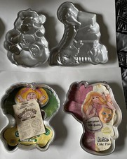 Wilton Cake Pan Lote Antigo de 4 Care Bear Big Bird BARBIE Patch de Repolho comprar usado  Enviando para Brazil