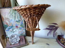 Vintage woven rattan for sale  LONDON