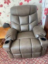 Leather manual recliner for sale  WIDNES