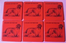 Golden retriever coasters for sale  CHESTERFIELD
