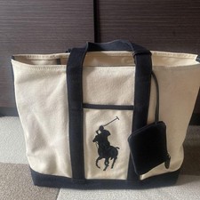 Bolsa tote Ralph Lauren bege/preta usada com bolso interno comprar usado  Enviando para Brazil
