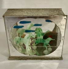 Miniatura Diorama Play Full Horses Caixa de Vidro Espelhado Vintage MCM Japão comprar usado  Enviando para Brazil