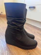 Stiefelette gerafft keilabsatz gebraucht kaufen  Uder