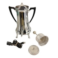 Cafeteira universal Percolator E9159 Landers Frary Clark aço inoxidável cromado comprar usado  Enviando para Brazil