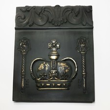 Arte de parede britânica inglesa coroa real rei rainha duas chaves esqueleto placa de resina comprar usado  Enviando para Brazil