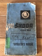 Vintage skoda 1000mb for sale  NORTHWICH