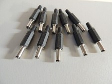 10 peças 5,5 mm x 2,1 mm macho de alimentação CC ~ tipo solda macho plugue de alimentação DC em linha, usado comprar usado  Enviando para Brazil