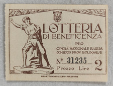 Biglietto lotteria pnf usato  Morra de Sanctis