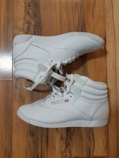 Tênis Reebok Freestyle Hi Feminino Branco Atlético Tamanho EUA 8 Estilo Retrô comprar usado  Enviando para Brazil
