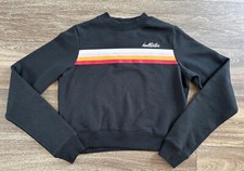 Moletom Hollister feminino XSmall listra preta gráfico gola redonda comprar usado  Enviando para Brazil