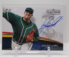 2012 Onyx Platinum Prospects Auto PP20 Jose Fernandez 5/10 Onyx Autenticado, usado comprar usado  Enviando para Brazil