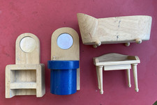 Juegos de muebles de casa de madera para niños para muñecas baño como en la foto segunda mano  Embacar hacia Mexico