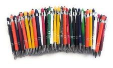Usado, Lote de 100 canetas de metal impressas incorretamente - caneta stylus clique toque suave cores e tintas misturadas comprar usado  Enviando para Brazil