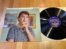 Maria Callas sings Verdi at La Scala Lp Columbia 33CX1681 mono Ex comprar usado  Enviando para Brazil