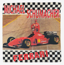 RARO Michael Schumacher, Ferrari Primeiro Ano 1996, Vintage F1, Bandeira da Fórmula 1 comprar usado  Enviando para Brazil