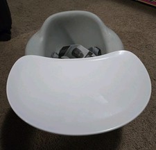 Usado, Assento de chão infantil Bumbo cadeira de bebê com arnês ajustável e bandeja cinza comprar usado  Enviando para Brazil