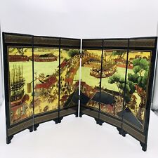 Tela de mesa asiática 6 painéis quadro sinfônico cena ribeirinha @ Festival Qingming, usado comprar usado  Enviando para Brazil