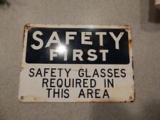 Placa de porcelana Safety First - Cerca de 1950 comprar usado  Enviando para Brazil