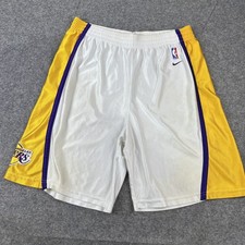 Shorts de basquete masculino grande branco Nike Los Angeles Lakers NBA vintage, usado comprar usado  Enviando para Brazil