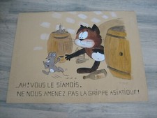 Ancien dessin humoristique d'occasion  Neuville-aux-Bois