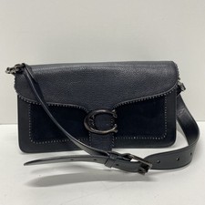 Bolsa tiracolo Coach preta couro pebbled camurça comprar usado  Enviando para Brazil