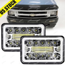 Usado, 2 peças faróis de LED 4x6 Hi Lo feixe DRL para Chevy S10 Blazer 1994 1995 1996 1997 comprar usado  Enviando para Brazil