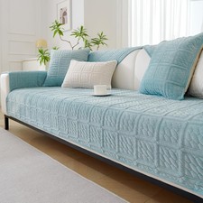 Milk velvet sofa for sale  BRADFORD