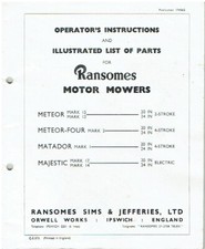 Ransomes meteor mk12 for sale  ALFRETON