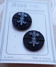 Boutons jais fleur d'occasion  Cambremer